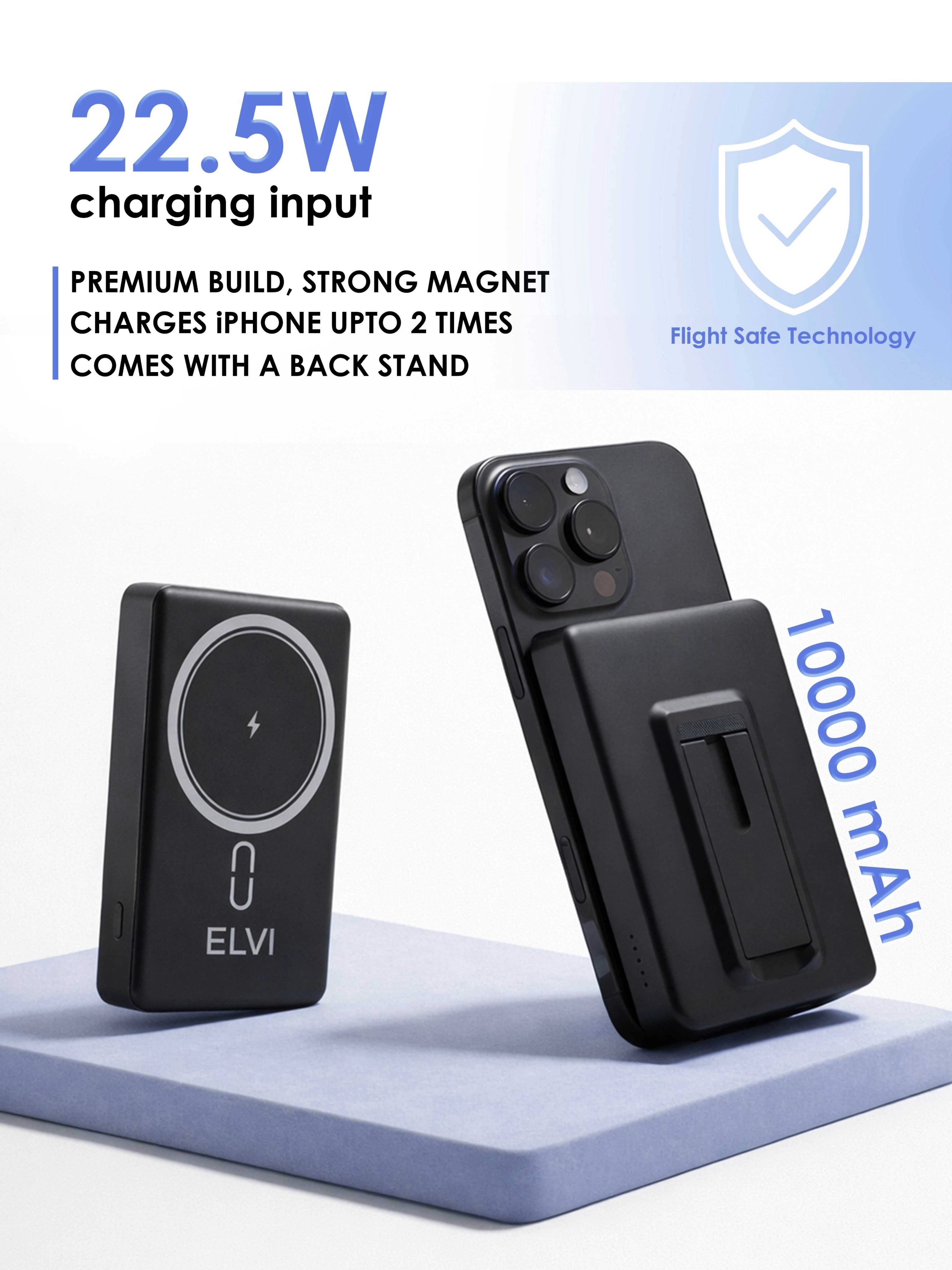 ELVI Qi2 Magsafe 10000mAh 22.5W Fast Charging Power Bank